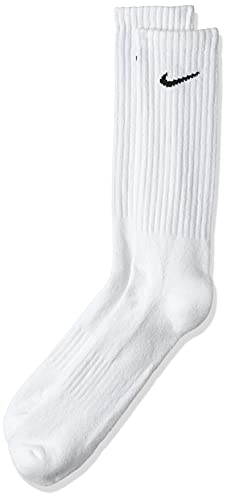Nike 6 Paar Herren Damen Socken SX4508 weiß oder schwarz oder weiß grau schwarz, Farbe:weiß, Sockengröße:38-42