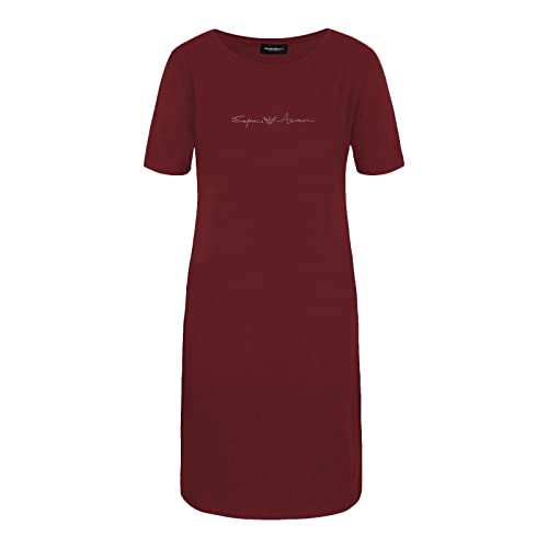 Emporio Armani Underwear Womens Night Dress Basic Cotton Nightgown, Pomegranate, M