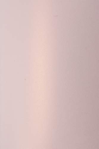 10x Perlmutt-Rose-Gold 125g Papier DIN A4 210x297mm, Sirio Pearl Rose Gold, ideal für Hochzeit, Geburtstag, Taufe, Weihnachten, Einladungen, Visitenkarten, Grußkarten, Scrapbooking