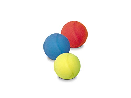 Speelgoed 14/861-Tennis und Tischtennis Tennisbal Soft 3 Stücke 6.5 cm, mehrfarbig