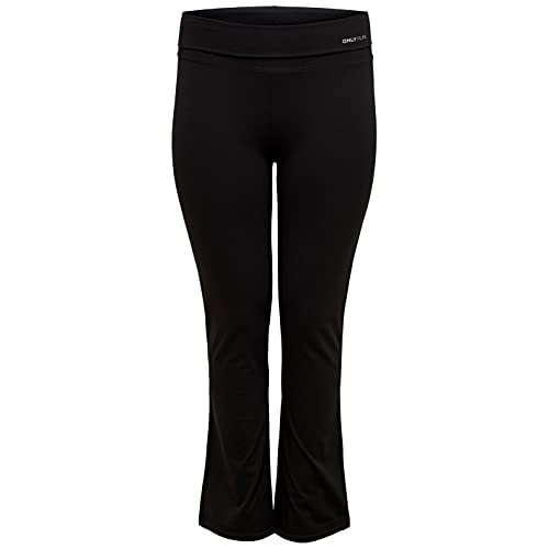 ONLY Damen Onpfold Jazz Pants Curvy-Opus Sporthose, Schwarz (Black Black), W(Herstellergröße: 48/50)