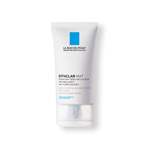 La Roche-Posay – Effaclar Mat 40 ml mattierende Gesichtspflege gegen fettige Haut – Poren verfeinernde Feuchtigkeitscreme - Skin Care MakeUp Primer