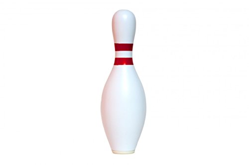 Große Spardose für Kinder, Jungen und Mädchen in Bowling Pin Form aus Kunststoff - wiederverschließbar 37x12cm