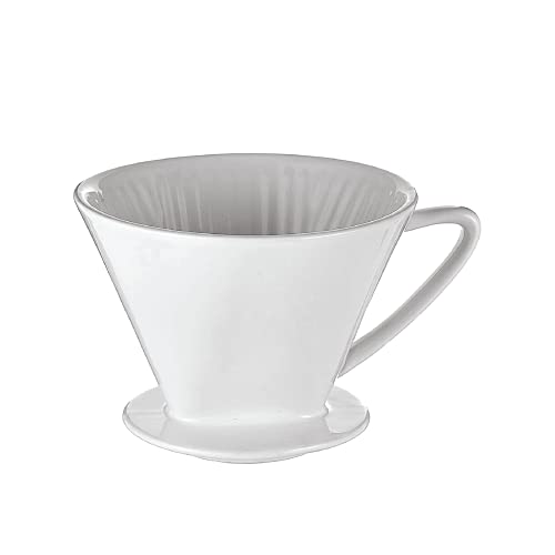 Cilio Porzellan-Kaffeefilter Größe 4, Weiß