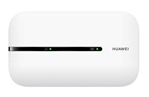 HUAWEI Mobile WiFi E5576 Mobiler WLAN-Router 4G LTE (CAT4), Download-Geschwindigkeit bis zu 150 Mbit/s, 1500 mAh Akku, Keine Konfiguration erforderlich, tragbares WLAN, Weiß