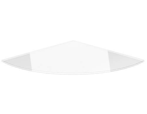 Viertelkreis 120x120cm - Funkenschutzplatte Klarglas Kaminbodenplatte Glasplatte Kaminofenunterlage Ofenplatte (Viertelkreis 120x120cm mit Silikon-Dichtung)