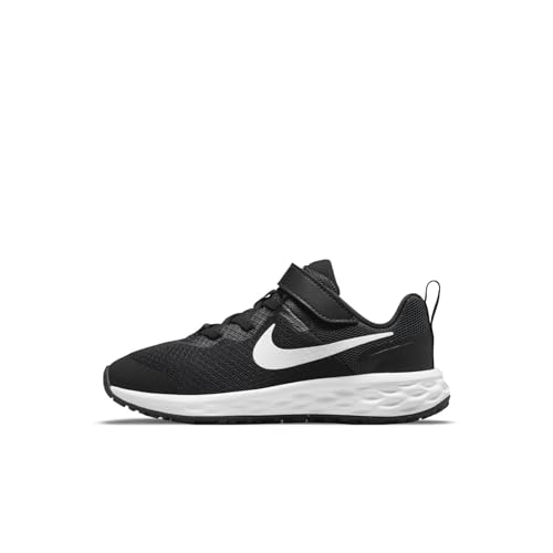 Nike Revolution 6 Kinder Sneaker, Black/White-Dk Smoke Grey, 34 EU