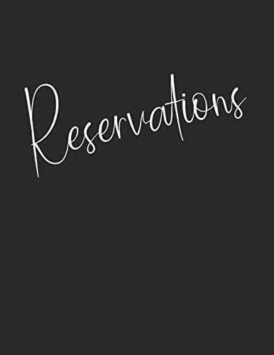 Reservations: Stylish Restaurant Table Reservation Book with Modern Minimalist Black and White Cover Design