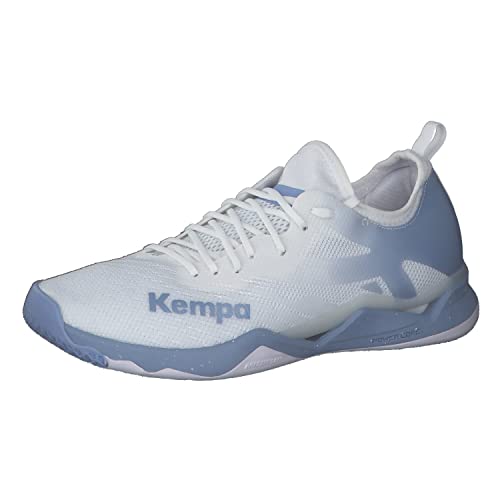 Kempa Unisex Wing LITE 2.0 Women Damen Sneaker Laufschuhe Sportschuhe Turnschuhe Handball Jogging Outdoor Freizeit Shoes-leicht und atmungsaktiv, weiß/Lake blau, 39 EU