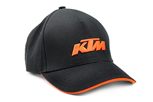 KTM Bike Industries Base Cap schwarz mit gesticktem Logo in Orange