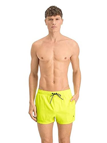 PUMA Herren Men Length Swim Shorts Badehose, Neon Yellow, L