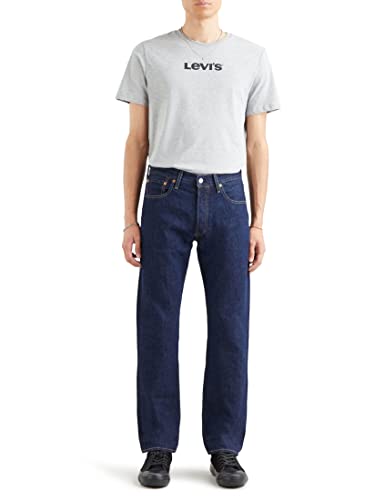 Levi's Herren 501 Original Fit Jeans, Dark Indigo - Flat Finish, 34W / 32L EU