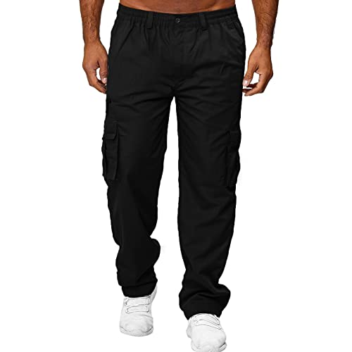 qinhanjia Jogging Jeans Herren Overalls Multi-Pockethose für Herren Rechteck Fitness Sports Herrenhose Outlook Hose Herren