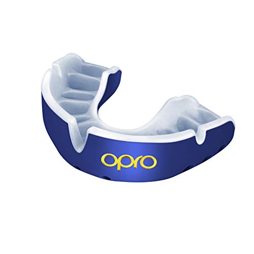 Opro Gold Level Mundschutz - für Rugby, Hockey, MMA, Boxen (Erwachsene und Junior Größen) (Perlblau/Perle, Erwachsene)