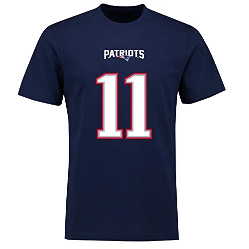Fanatics NFL New England Patriots Julian Edelman #11 Name Number Shirt Jersey Trikot (L)