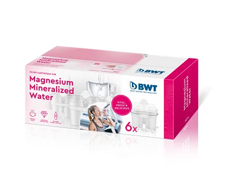 BWT - 814136-A - Filterkartusche Magnesium Mineralized Water - Kartuschen für Tischwasserfilter PENGUIN, SLIM und VIDA - 6 Stück im Set