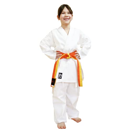 Chikara Karateanzug Kinder weiß, Karate Anzug Jungen, Karate Anzug Mädchen, Karateanzug Kinder Baumwolle, Kampfsportanzug Kinder