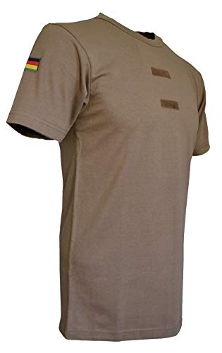 BW Tropen Unterhemd mit Klett und Nationalitätsabzeichen Bundeswehr T-Shirt (as3, Alpha, x_l, Regular, Regular, Coyote)