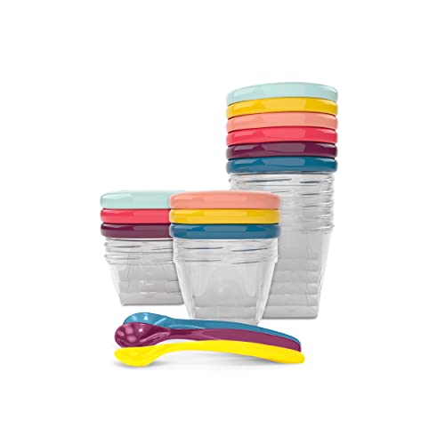 Babymoov Babybols Aufbewahrungsbehälter für Babynahrung - Multi-Set 15-teilig (3x120ml + 3x180ml + 6x250ml + 3 flexible Löffel)