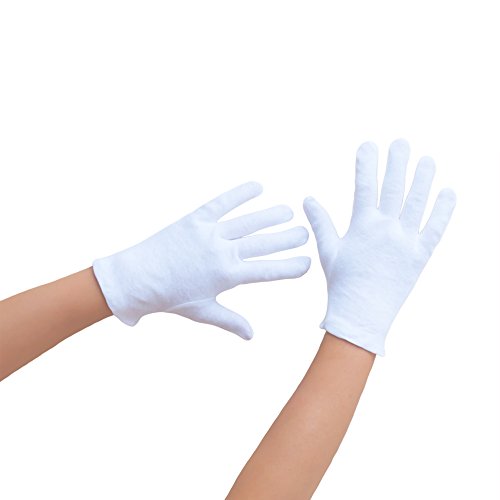 Oblique-Uniuqe® Kinder Baumwoll Handschuhe in weiß - auch für kleine Erwachsenenhände geeignet