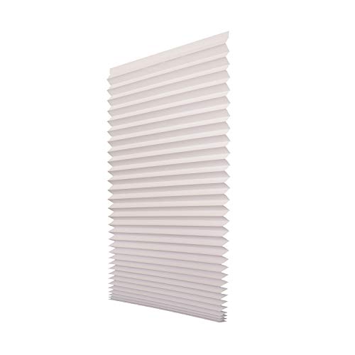 PAPL – Rollo, Papier Jalousie, Plissee, Für alle Fenstertypen – ohne Bohren – für Fenster (100 x 200 cm, Weiß)