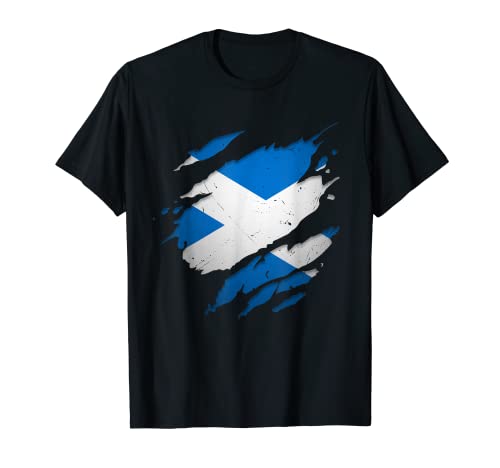 Stolze schottische Hemden | Zerrissene Schottland-Flagge T-Shirt