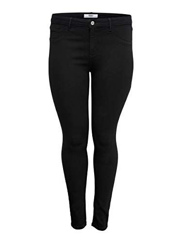 ONLY Carmakoma Carthunder Push Up Reg Skinny Jeans Noos, Noir (Black Black), W34 (Herstellergröße: 44) Damen