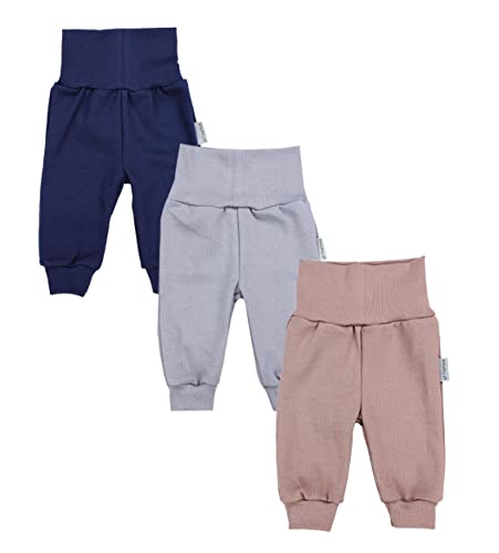 TupTam Baby Jungen Hose Jogginghose mit Breitem Bund 3er Pack, Farbe: Farbenmix 1, Größe: 68