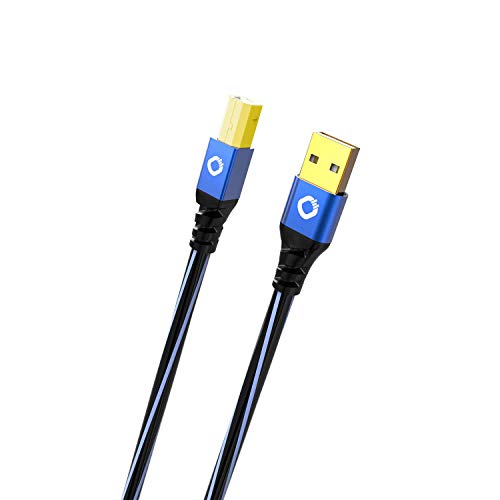 Oehlbach USB Plus B - USB - Druckerkabel Typ A zu Typ B - PVC-Mantel - OFC, blau/schwarz - 3m