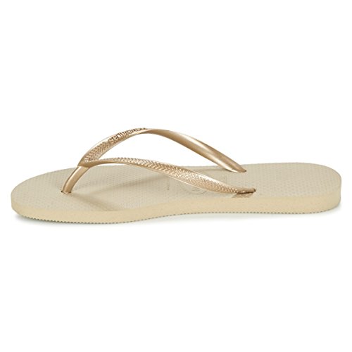 Havaianas Damen Slim Flip flops, Sandgrau / Leicht Golden 37/38 EU