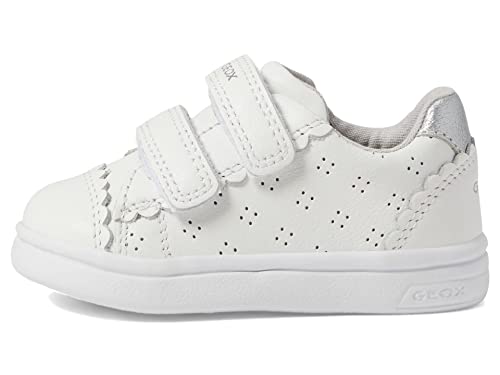 Geox Baby-Mädchen B DJROCK Girl Sneaker, White/Silver, 21 EU