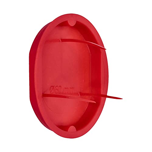 Voxura Signaldeckel rot Ø 60mm für Unterputz-Gerätedose Unterputzdose Schalterdose Verteilerdose rund UP 50 Stück