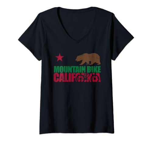 Damen Mountainbike California Shirt - MTB California T-Shirt T-Shirt mit V-Ausschnitt