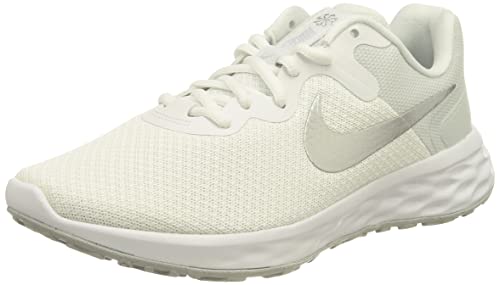 Nike Damen Revolution 6 Road Running Shoe, White/Metallic Silver-Pure Platinum, 41 EU