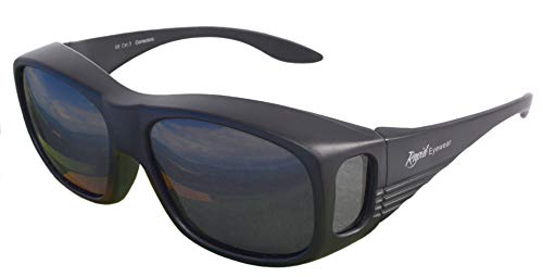 Rapid Eyewear ÜBERBRILLE Sonnenbrille für Damen und Herren. Polarisierte Sonnenüberbrille. Ideal Radbrille, Autobrille und Anglerbrille. Überzieh Sonnenbrille mit Blaulichtfilter