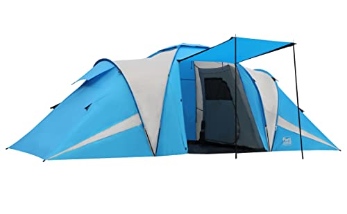 TIMBER RIDGE Zelt 4/6 Personen Camping Zelt Wasserdicht 3000mm Tunnelzelt Familienzelt Kuppelzelt mit 2 Schlafzimmern und Vorzelt Trekkingzelt für Trekking Camping Reise
