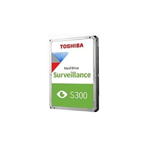 Toshiba S300 4TB Interne 3,5-Zoll-SATA-Festplatte für Überwachungssysteme, 24/7-Betrieb, bis zu 64 Videokameras, 128 MB Puffer, 180 TB/Jahr Workload, SMR, 3 Jahre Garantie (HDWT840UZSVA)., silber