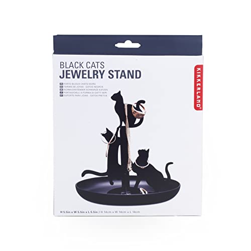 Kikkerland Black Cats Jewelry Stand