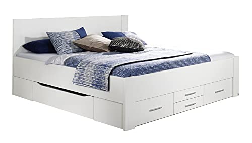 Rauch Möbel Isotta Bett mit Schubkästen in Weiß, Liegefläche 180x200cm, Gesamtmaße BxHxT 200x96x180 cm