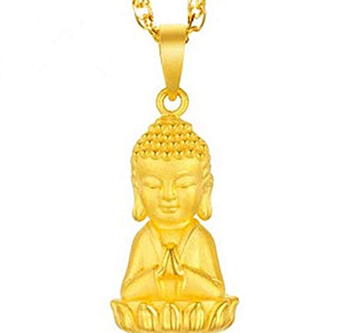 Generic Faultier Halskette Lucky Shui Gold Buddha Yoga Halskette Charm Rulai Spirit Feng Halsketten & Anhänger