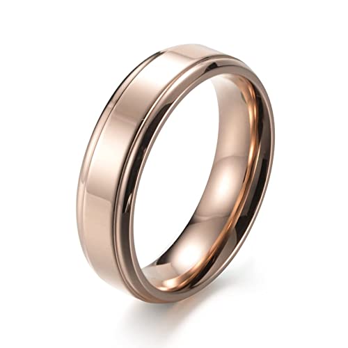 Banemi Ringe für Finger Herren, Ring Silber Herren Ehe Edelstahl Glänzend Verlobungsringe Größe 52 (16.6)