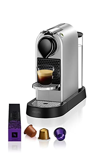 Krups Nespresso XN741B Kaffeemaschine | Freistehende Espressomaschine | Automatische Abschaltung | 1 Liter Wassertank| 1260 Watt | Farbe Silber