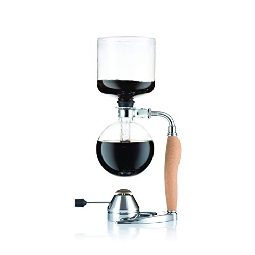 Bodum K11862-109 Vakuum-Kaffeebereiter, 8 Tassen, 1.0 l mit Gasbrenner, Edelstahl