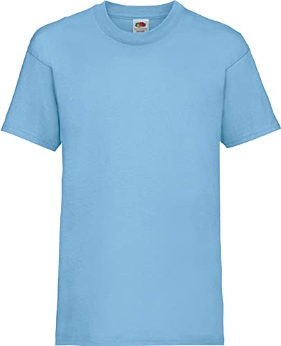 Shirtinstyle Kinder-Shirt Basic Uni Fruit of The Loom, Farbe Hellblau, Größe 140