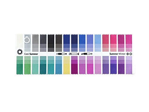 Stoff-Farbpass Sommer-Winter (Cool Summer) mit 30 typgerechten Farben zur Farbanalyse, Farbberatung, Stilberatung