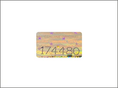 Holomarks 200 St. Silver Hologramm Etiketten mit Seriennummern, Garantie Siegel Aufkleber 16x10mm