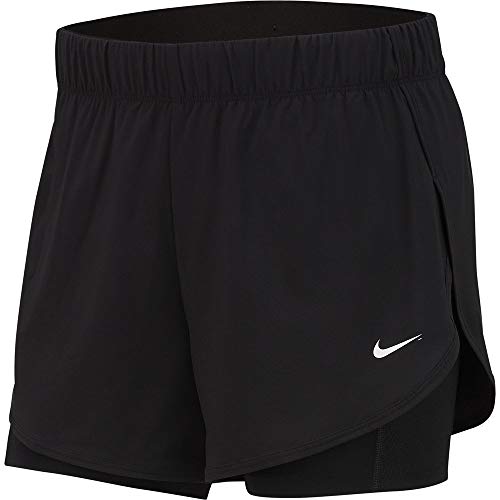 Nike Damen Flex Shorts, Black/Black/White, M