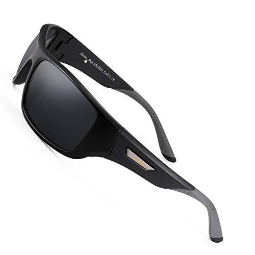FUMKEN Polarisierte Sport Sonnenbrillen für Herren Damen Fahren Radfahren Klettern Anti-glare UV400 Schutz TR90 Unbreakable Frame