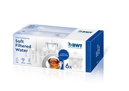 BWT Filterkartusche Soft Filtered Water - Kalkschutz & mehr Genuss - Clever sein und Plastikflaschen sparen - 6 Stück im Set