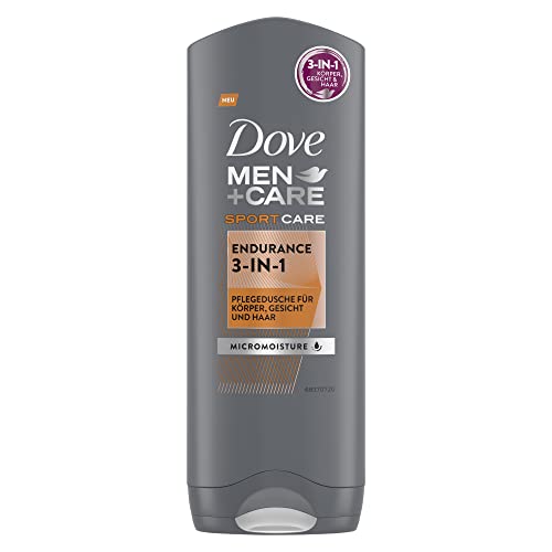 Dove Men+Care 3-in-1 Duschgel Endurance Sport Care Duschbad für Körper, Gesicht und Haar mit MicroMoisture 250 ml 1 Stück